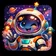 A vibrant and expressive cartoon animal avatar with bold colors and friendly features.